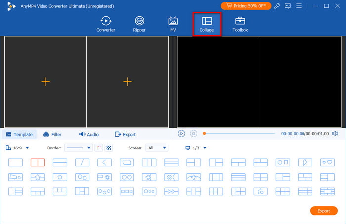 Video Converter Ultimate Collage Template Προσθήκη