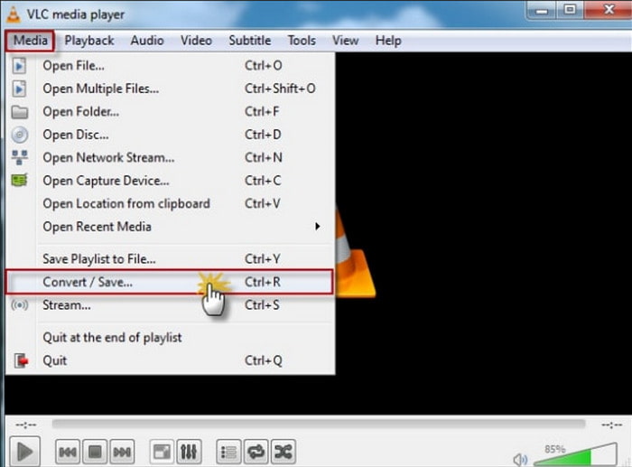 Vlc Convert Сохранить Добавить файл