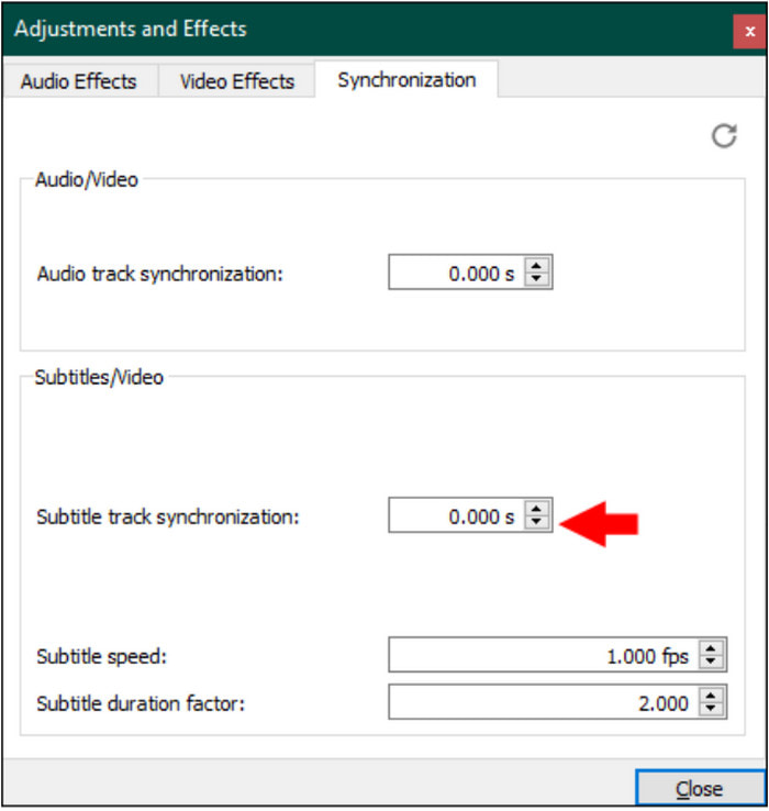 Vlc Extended Settings Synkronisering av undertextspår