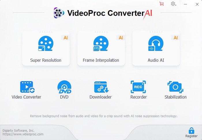 Konwerter 4K do 1080p Videoproc Converter AI