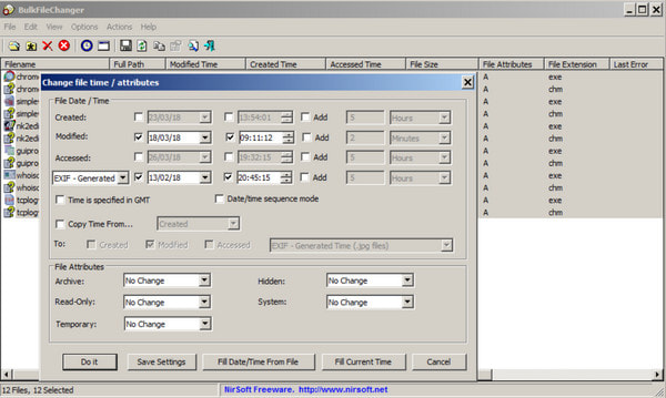 Bulkfilechanger Read Only Hidden System