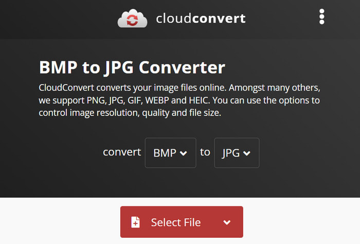 Cloudconvert Select File