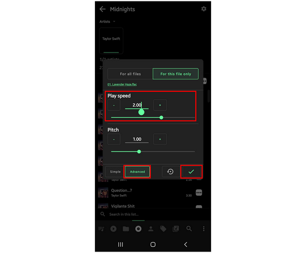 Musicolet File Settings