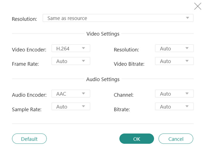 Output Format Settings