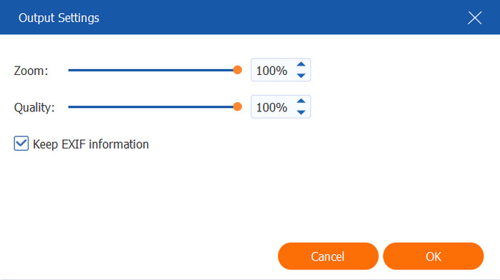 Settings Zoom Quality