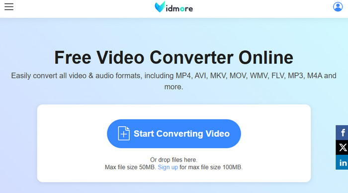 Vidmore Start Converting Video