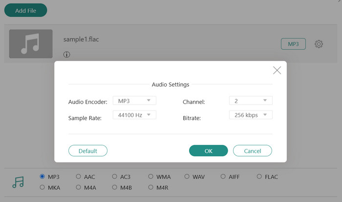 Settings Audio Encoder Channel