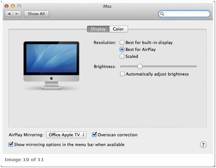 Зеркальное отображение Mac на Apple TV